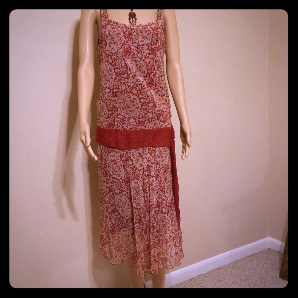 Red floral Sun dress